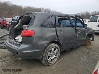 2007 Acura MDX Tech/Entertainment Pkg with VIN 2HNYD28437H501071, listed as a Copart auction lot 44371055 with 0 mi miles and Salvage Title. Bid and sale history available at carsss.com. Image 3.