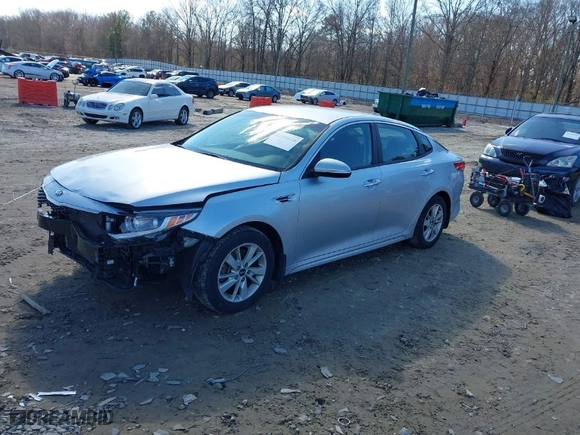 2018 Kia Optima LX with VIN 5XXGT4L3XJG201472, listed as a IAAI auction lot 41394624 with 84,950 mi miles. Bid and sale history available at carsss.com. Image 2.