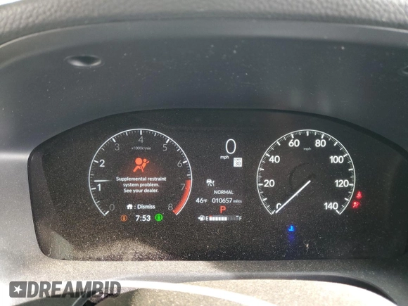 2024 Honda HR-V LX with VIN 3CZRZ1H30RM731730, listed as a Copart auction lot 48084425 with 10,657 mi miles and Salvage Title. Bid and sale history available at carsss.com. Image 9.