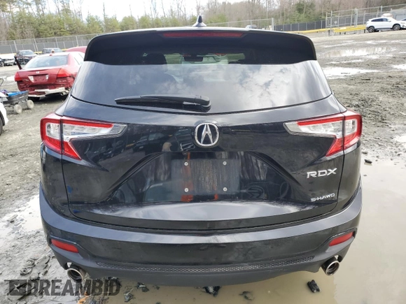 2021 Acura RDX with VIN 5J8TC2H37ML016880, listed as a Copart auction lot 50614395 with 51,915 mi miles and Salvage Title. Bid and sale history available at carsss.com. Image 6.