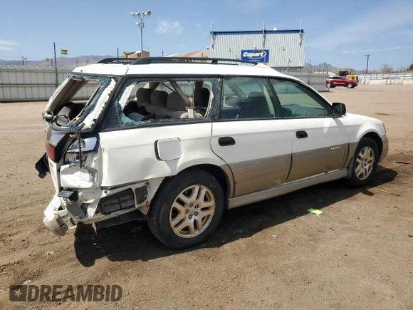 2001 Subaru Legacy Outback with VIN 4S3BH665817644524, listed as a Copart auction lot 52397335 with 187,684 mi miles and Salvage title. Bid and sale history available at DreamBid. Image 3.