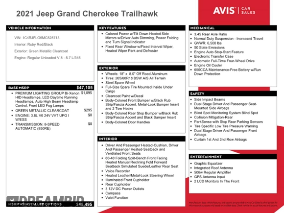 2021 Jeep Grand Cherokee Trailhawk with VIN 1C4RJFLG6MC528713, listed as a Copart auction lot 51655044 with 55,092 mi miles and Salvage Title. Bid and sale history available at carsss.com. Image 13.