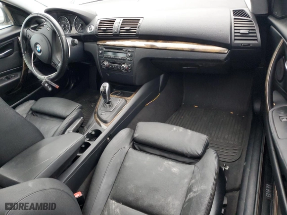 2011 BMW 1 Series 135i with VIN WBAUC9C56BVM09594, listed as a Copart auction lot 44166375 with 0 mi miles and Salvage Title. Bid and sale history available at carsss.com. Image 8.