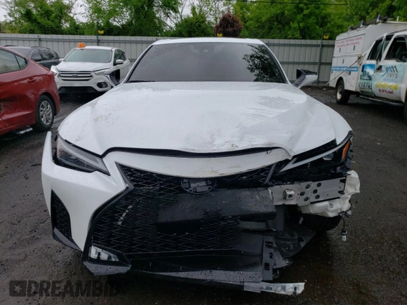 2023 Lexus IS with VIN JTHGZ1E23P5029511, listed as a Copart auction lot 54888704 with 9,580 mi miles and Salvage Title. Bid and sale history available at carsss.com. Image 5.