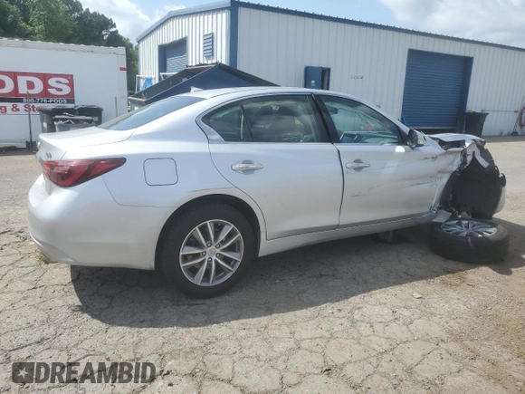 2020 Infiniti Q50 Pure with VIN JN1EV7AP6LM207293, listed as a Copart auction lot 60029065 with 43,872 mi miles and Salvage title. Bid and sale history available at DreamBid. Image 3.