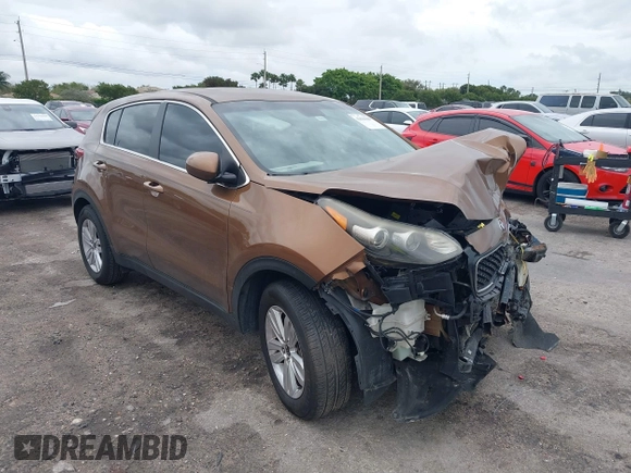 2018 Kia Sportage LX with VIN KNDPM3AC9J7481047, listed as a IAAI auction lot 41636184 with 160,385 mi miles. Bid and sale history available at carsss.com. Image 1.