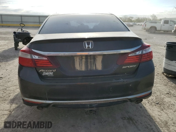 2016 Honda Accord Sport with VIN 1HGCR2F53GA187497, listed as a Copart auction lot 52445755 with Not provided miles and Salvage title. Bid and sale history available at DreamBid. Image 6.