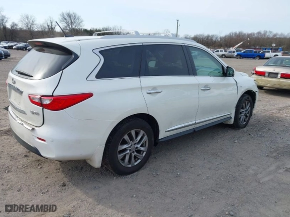 2015 Infiniti QX60 with VIN 5N1AL0MM0FC505953, listed as a IAAI auction lot 41781748 with 109,643 mi miles. Bid and sale history available at carsss.com. Image 4.