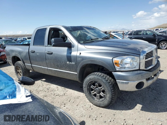2008 Dodge 1500 SLT with VIN 1D7HU182X8J194812, listed as a Copart auction lot 51663295 with 192,284 mi miles and Salvage Title. Bid and sale history available at DreamBid. Image 4.
