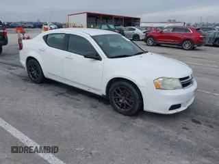 2012 Dodge Avenger SE with VIN 1C3CDZAB0CN110886, listed as a IAAI auction lot 41169873 with Not Provided miles and . Bid and sale history available at DreamBid. Image 1.