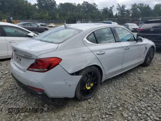 2019 Genesis G70 2.0T Advanced with VIN KMTG44LA5KU017338, listed as a Copart auction lot 68051814 with 58,375 mi miles and Salvage Title. Bid and sale history available at carsss.com. Image 3.