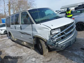 1999 Chevrolet Express with VIN 1GBFG15RXX1047502, listed as a IAAI auction lot 41379918 with 101,936 mi miles. Bid and sale history available at carsss.com. Image 1.