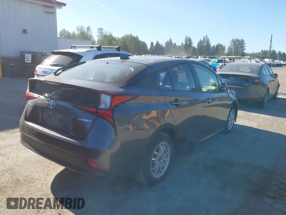 2022 Toyota Prius L Eco with VIN JTDKAMFU0N3173997, listed as a IAAI auction lot 42182489 with 41,220 mi miles and . Bid and sale history available at DreamBid. Image 4.