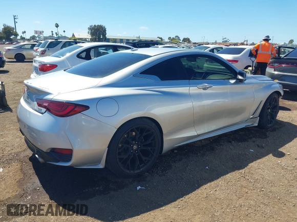 2018 Infiniti Q60 Luxe with VIN JN1EV7EK2JM343030, listed as a IAAI auction lot 42827233 with 97,945 mi miles and . Bid and sale history available at DreamBid. Image 4.