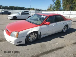 2002 Cadillac DeVille DTS with VIN 1G6KF57942U231877, listed as a Copart auction lot 76724554 with 180,082 mi miles and Salvage Title. Bid and sale history available at carsss.com. Image 1.