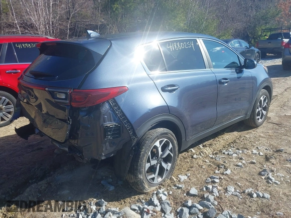 2020 Kia Sportage LX with VIN KNDPM3AC2L7656080, listed as a IAAI auction lot 41880254 with 34,023 mi miles and . Bid and sale history available at DreamBid. Image 4.