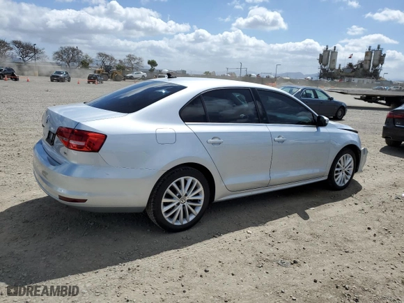 2015 Volkswagen Jetta Sedan 1.8T SE with VIN 3VWD17AJXFM210137, listed as a Copart auction lot 50099535 with 53,329 mi miles and Salvage Title. Bid and sale history available at carsss.com. Image 3.
