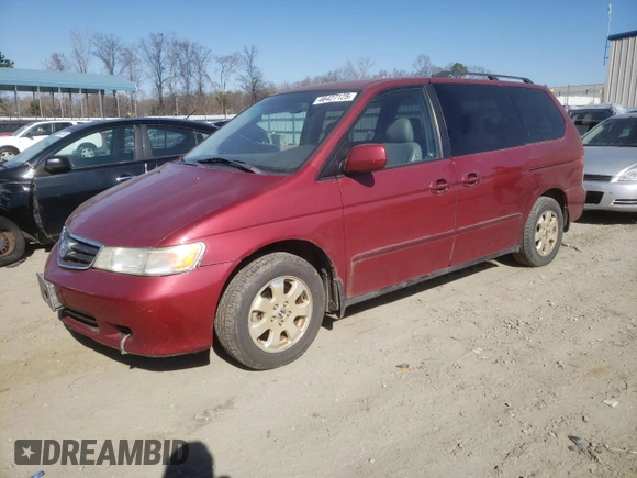 2003 Honda Odyssey EX-L with VIN 5FNRL189X3B006613, listed as a Copart auction lot 46427125 with 245,477 mi miles and Salvage Title. Bid and sale history available at DreamBid. Image 1.
