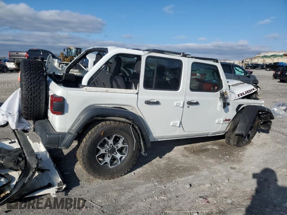 2021 Jeep Wrangler Unlimited Rubicon with VIN 1C4HJXFN6MW685250, listed as a Copart auction lot 48912085 with 48,049 mi miles and Salvage Title. Bid and sale history available at DreamBid. Image 3.