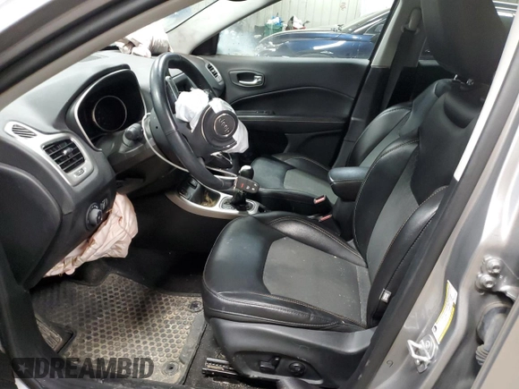 2019 Jeep Compass Latitude with VIN 3C4NJCBBXKT711715, listed as a Copart auction lot 52014415 with 57,527 mi miles and Non Repairable. Bid and sale history available at DreamBid. Image 7.