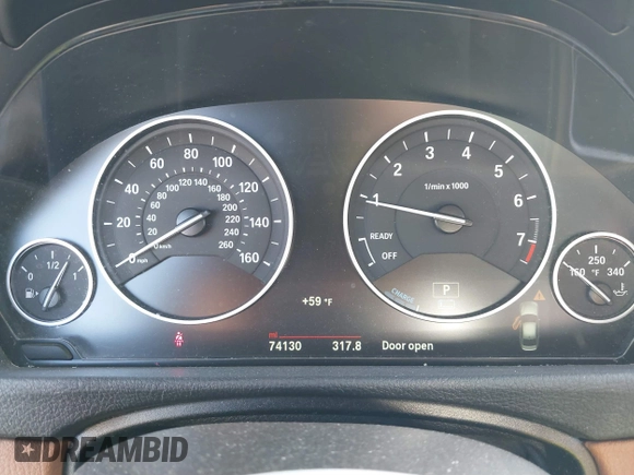 2017 BMW 3 Series 330e iPerformance with VIN WBA8E1C34HA156688, listed as a IAAI auction lot 41753490 with 74,130 mi miles. Bid and sale history available at carsss.com. Image 7.