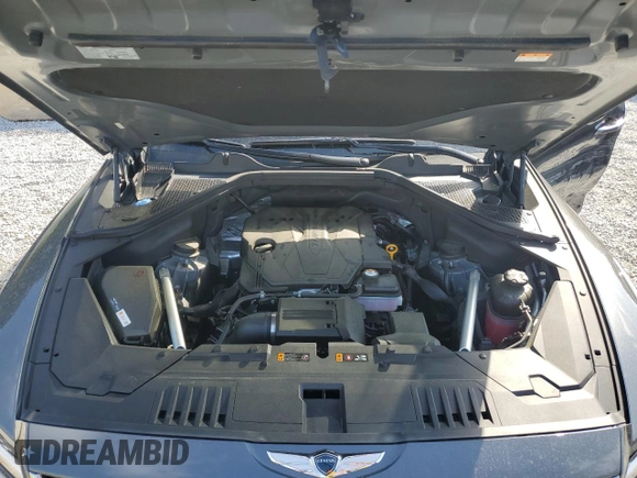 2023 Genesis GV80 with VIN KMUHBDSB4PU107507, listed as a Copart auction lot 54907715 with 89,970 mi miles and Salvage title. Bid and sale history available at DreamBid. Image 12.