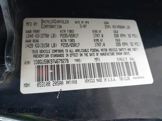 2007 Dodge Nitro SLT with VIN 1D8GU58K97W679278, listed as a IAAI auction lot 42014211 with 213,451 mi miles and . Bid and sale history available at carsss.com. Image 9.