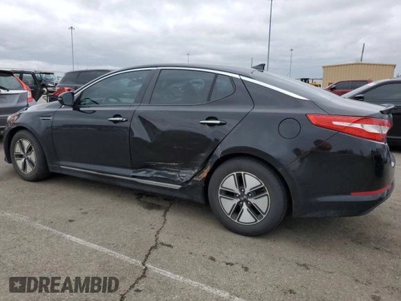 2012 Kia Optima Hybrid with VIN KNAGM4AD5C5019630, listed as a Copart auction lot 48154085 with 197,049 mi miles and Salvage Title. Bid and sale history available at carsss.com. Image 2.