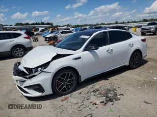 2019 Kia Optima SX with VIN 5XXGW4L29KG327192, listed as a Copart auction lot 52411425 with 109,785 mi miles and Salvage title. Bid and sale history available at DreamBid. Image 1.