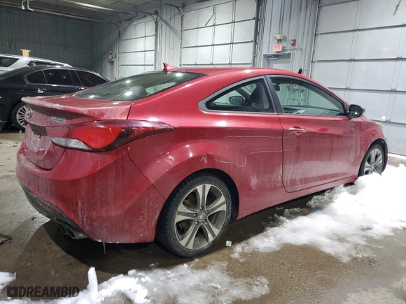 2014 Hyundai Elantra Coupe with VIN KMHDH6AH6EU026311, listed as a Copart auction lot 44612905 with 136,215 mi miles and Clean Title. Bid and sale history available at carsss.com. Image 3.