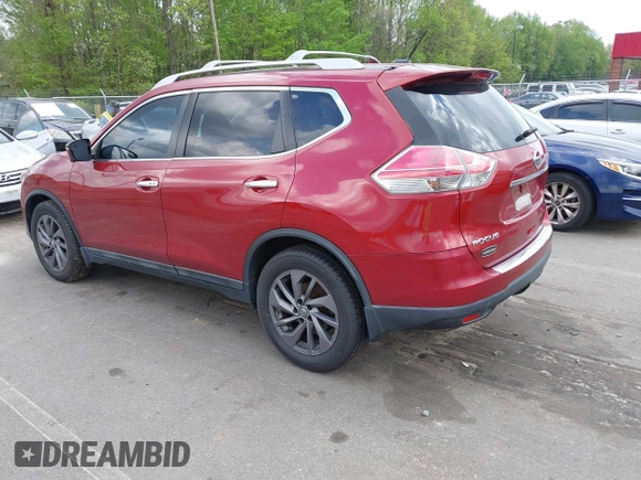2016 Nissan Rogue SL with VIN 5N1AT2MT2GC780485, listed as a IAAI auction lot 41954455 with 110,804 mi miles. Bid and sale history available at carsss.com. Image 3.
