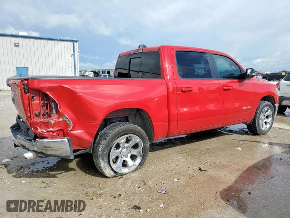2021 Ram 1500 Big Horn z VIN 1C6SRFFT5MN626369, wystawiony jako Copart lot #54069895 z przebiegiem 74 552 mil mil oraz Szkoda całkowita • Salvage title. Historia ofert i sprzedaży dostępna na DreamBid. Obrazek 3.
