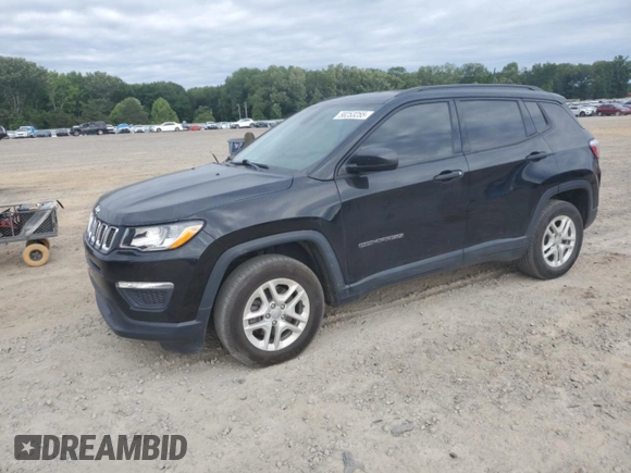 2018 Jeep Compass Sport с VIN 3C4NJCABXJT339373, выставлен на аукционе Copart как лот 58253255 с пробегом 75 222 миль миль и Списание • Salvage title. История ставок и продаж доступна на DreamBid. Изображение 1.
