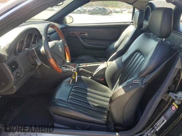 2004 Mercedes-Benz SLK-Class with VIN WDBKK65F74F304950, listed as a Copart auction lot 46674125 with 91,574 mi miles and Salvage Title. Bid and sale history available at carsss.com. Image 7.