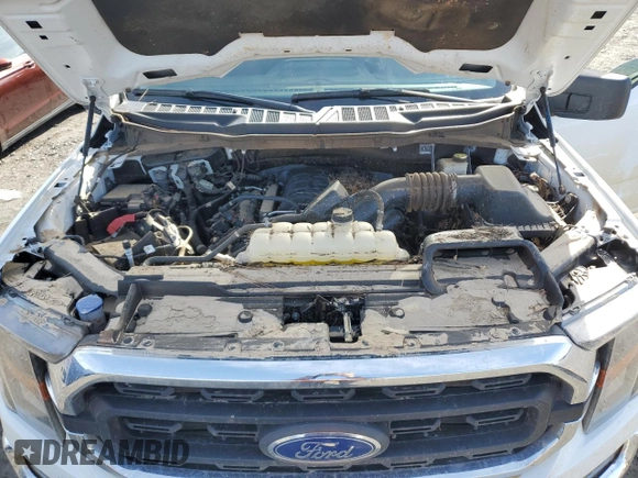 2023 Ford F-150 XL with VIN 1FTFW1E59PKE35312, listed as a Copart auction lot 86181444 with 19,849 mi miles and Salvage Title. Bid and sale history available at carsss.com. Image 11.