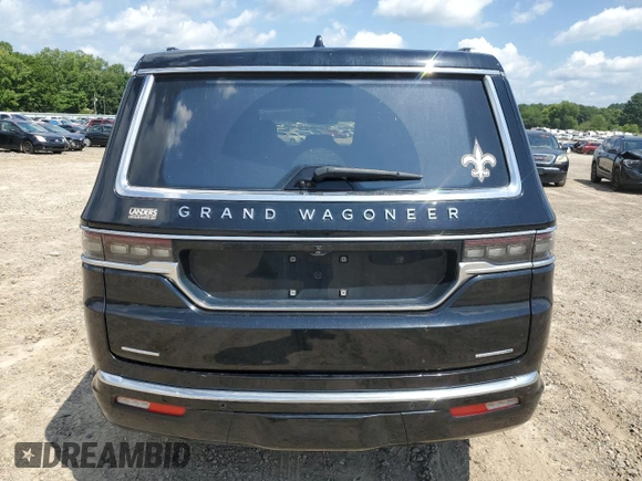 2022 Jeep Grand Wagoneer Series II z VIN 1C4SJVFJ5NS194152, wystawiony jako Copart lot #64996304 z przebiegiem Nie podano mil oraz Szkoda całkowita • Salvage title. Historia ofert i sprzedaży dostępna na DreamBid. Obrazek 6.