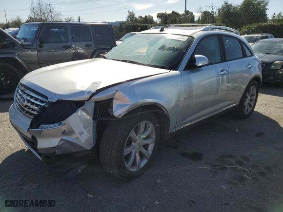 2006 Infiniti FX35 with VIN JNRAS08W16X201106, listed as a Copart auction lot 43613375 with 0 mi miles and Clean Title. Bid and sale history available at carsss.com. Image 1.