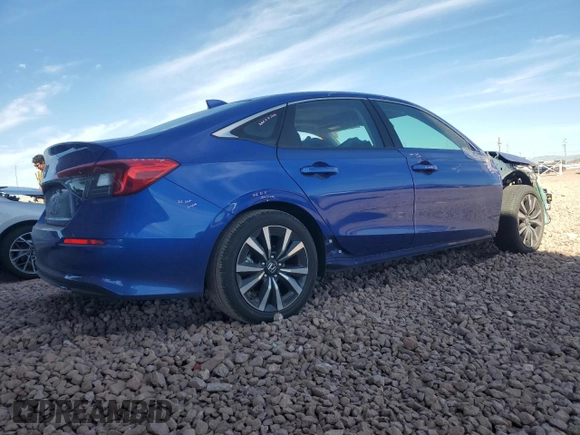 2024 Honda Civic Sedan EX with VIN 2HGFE1F77RH313983, listed as a Copart auction lot 45407325 with 0 mi miles and Salvage Title. Bid and sale history available at carsss.com. Image 3.