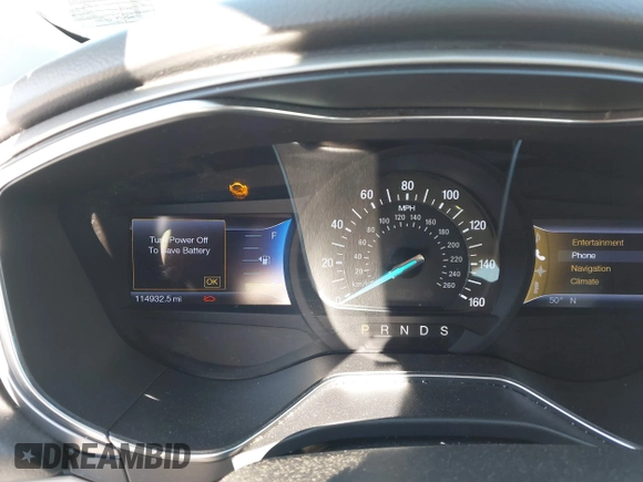 2013 Ford Fusion SE with VIN 3FA6P0HR1DR198639, listed as a IAAI auction lot 41892416 with 114,932 mi miles. Bid and sale history available at carsss.com. Image 7.