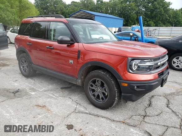2023 Ford Bronco Sport Big Bend with VIN 3FMCR9B64PRD44560, listed as a Copart auction lot 59221115 with 24,837 mi miles and Salvage title. Bid and sale history available at DreamBid. Image 4.