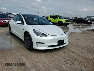 2023 Tesla Model 3 with VIN 5YJ3E1EA1PF550454, listed as a Copart auction lot 58985695 with 19,199 mi miles and Salvage title. Bid and sale history available at DreamBid. Image 13.