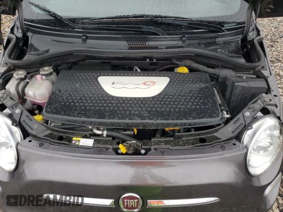 2017 FIAT 500e with VIN 3C3CFFGE0HT600746, listed as a Copart auction lot 55964925 with 30,465 mi miles and Salvage title. Bid and sale history available at DreamBid. Image 11.