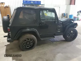 2001 Jeep Wrangler Sport with VIN 1J4FA49S01P352257, listed as a Copart auction lot 47084425 with 114,414 mi miles and Salvage Title. Bid and sale history available at carsss.com. Image 3.