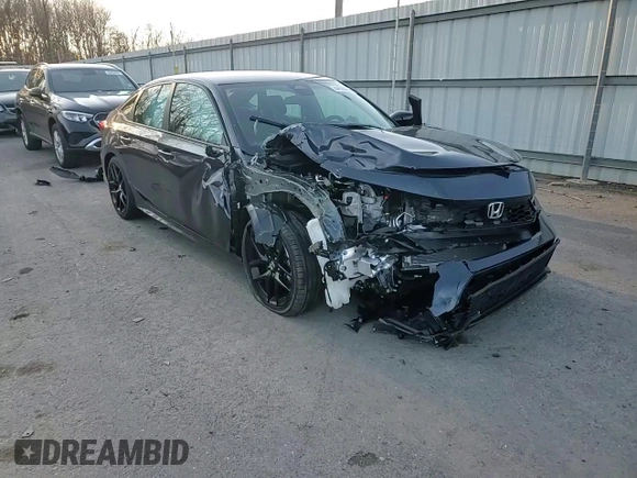2025 Honda Civic Sedan Sport with VIN 2HGFE2F56SH566304, listed as a Copart auction lot 44620575 with 217 mi miles and Salvage Title. Bid and sale history available at carsss.com. Image 11.