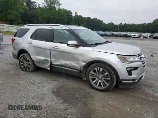 2018 Ford Explorer Platinum with VIN 1FM5K8HT0JGA01893, listed as a Copart auction lot 58896355 with 77,186 mi miles and Salvage title. Bid and sale history available at DreamBid. Image 4.