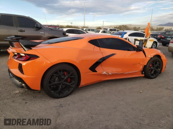 2022 Chevrolet Corvette 1LT with VIN 1G1YA2D48N5107888, listed as a Copart auction lot 81592604 with 33,881 mi miles and Salvage Title. Bid and sale history available at carsss.com. Image 3.