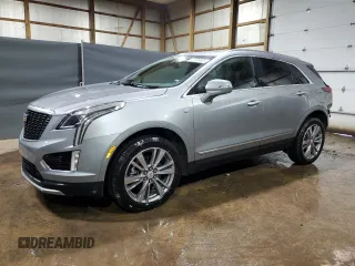 2025 Cadillac XT5 FWD Premium Luxury with VIN 1GYKNCRS9SZ120579, listed as a Copart auction lot 47656605 with 6,136 mi miles and Clean Title. Bid and sale history available at carsss.com. Image 1.