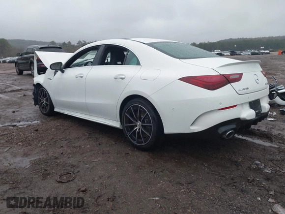 2025 Mercedes-Benz CLA 35 AMG with VIN W1K5J5BB5SN513576, listed as a IAAI auction lot 41036723 with Not Provided miles and . Bid and sale history available at DreamBid. Image 3.