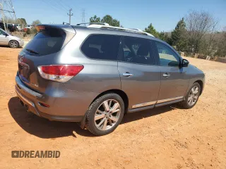 2016 Nissan Pathfinder Platinum with VIN 5N1AR2MN5GC608886, listed as a Copart auction lot 50582035 with 127,089 mi miles and Salvage Title. Bid and sale history available at carsss.com. Image 3.
