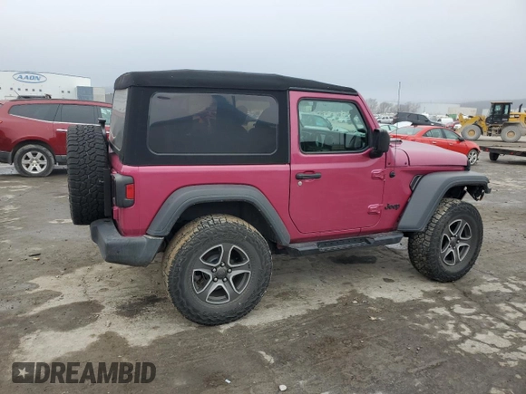 2021 Jeep Wrangler Sport S with VIN 1C4GJXAG3MW858730, listed as a Copart auction lot 44279865 with 25,857 mi miles and Salvage Title. Bid and sale history available at DreamBid. Image 3.